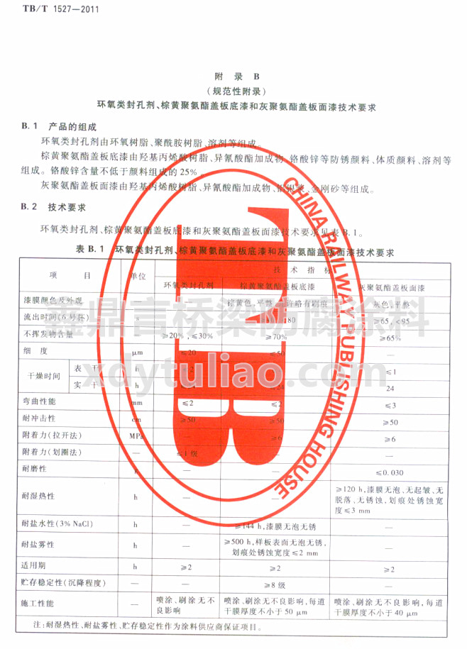 TB/T 1527-2011�h(hu��n)���ׄ������S�۰����w�����ͻҾ۰����w�����Ἴ�g(sh��)Ҫ��